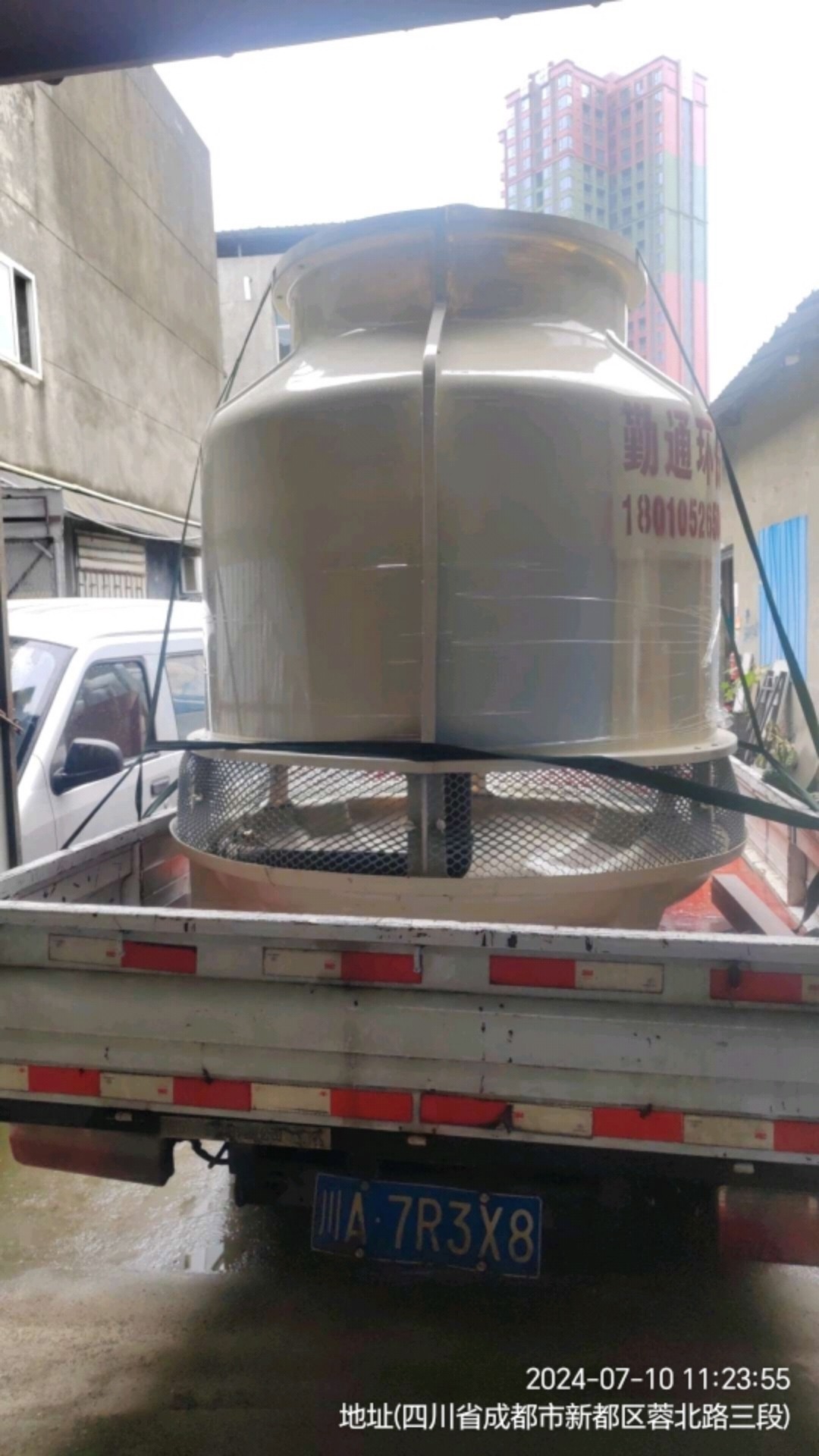 自贡冷却塔30T整塔发货订购单位自贡市弘顺电力附件有限公司